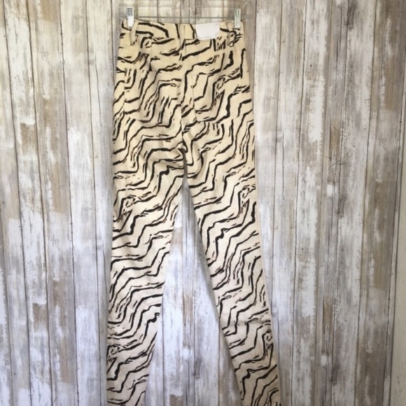 NWT WeWoreWhat Piped Stiletto Slit Zebra Straight Leg - Picture 5 of 10